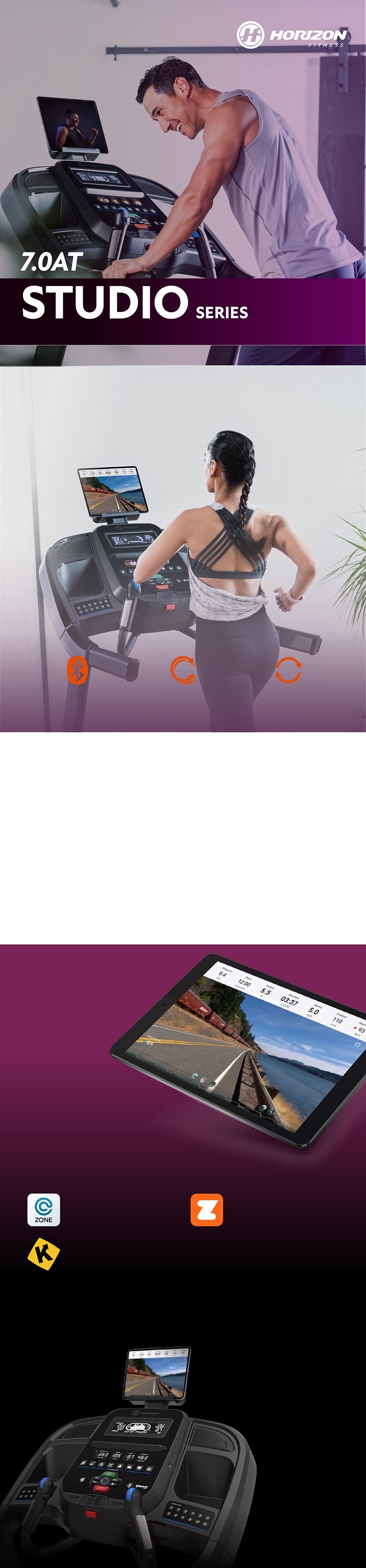 【JOHNSON喬山】HORIZON 7.0AT 電動跑步機